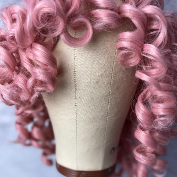 Pink Curly Hair Wig - Picture 1 of 7